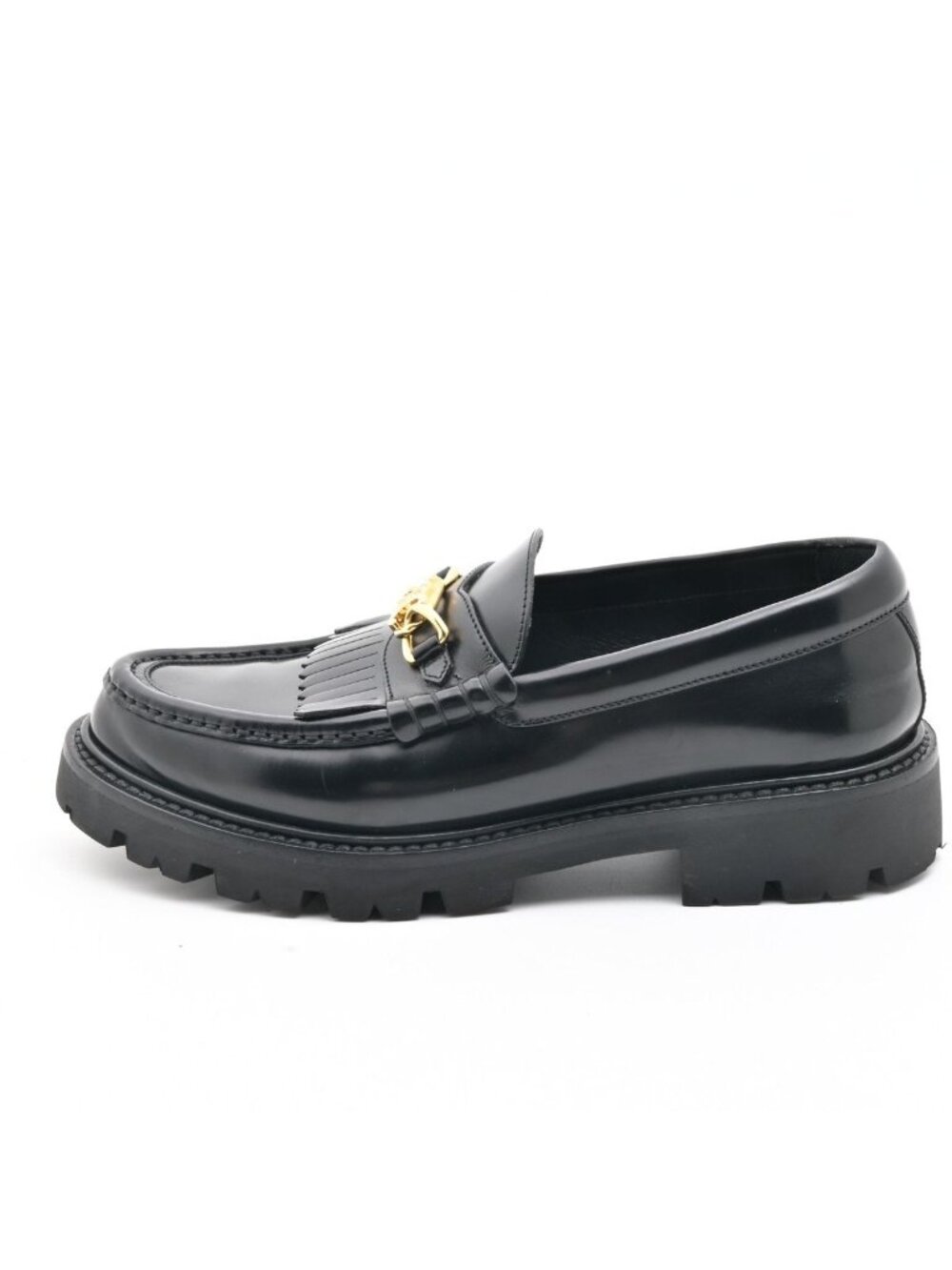 Celine Loafers Black Triomphe Leather